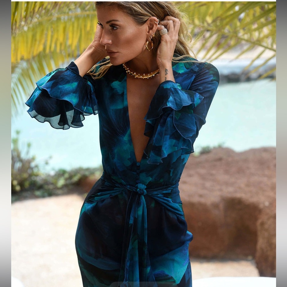 🦋 NWT Women’s Rat & Boa Fiorella Blue Dress - Picture 2 of 11